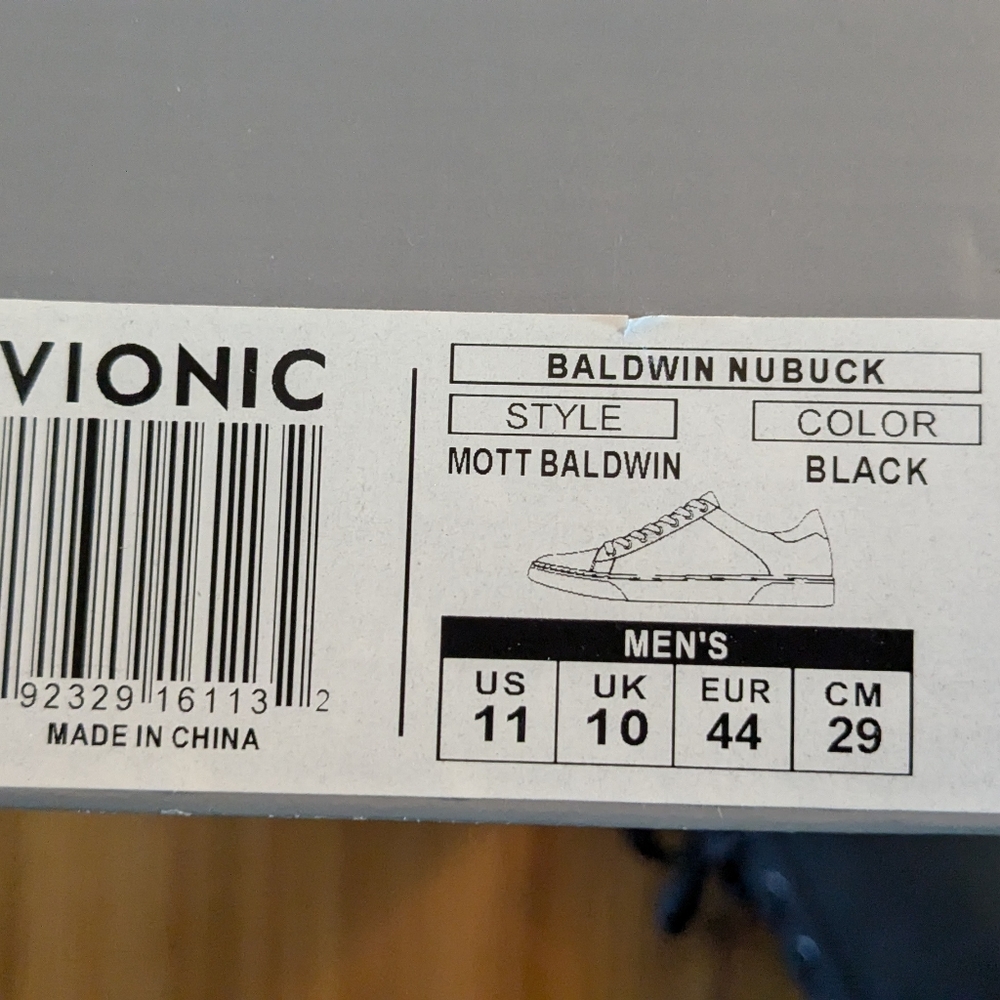 Vionic Mens Baldwin Nubuck Casual Shoes - 11